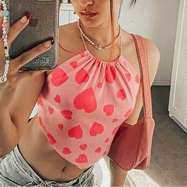 halter tank lovely print crop women summer short fashion casual tube female y2k crop vest tee, White
halter tank lovely print crop women summer short fashion casual tube female y2k crop vest tee, White