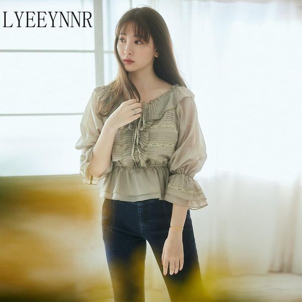 women's blouses & shirts lyeeynnr women sweet short blouse spring autumn solid slash neck flare sleeve ruffles slim chic wild fashion, White
women's blouses & shirts lyeeynnr women sweet short blouse spring autumn solid slash neck flare sleeve ruffles slim chic wild fashion, White