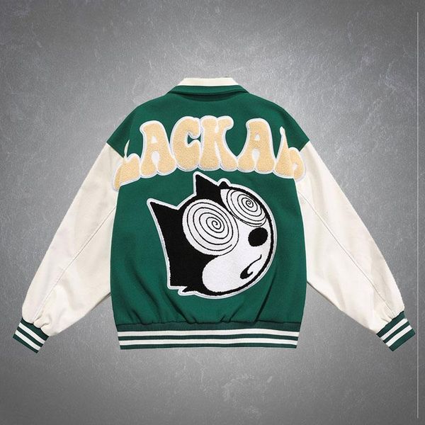 men's jackets streetwear vintage baseball jacket mens cartoon towel embroidery patchwork lapel harajuku college style outwear, Black;brown
men's jackets streetwear vintage baseball jacket mens cartoon towel embroidery patchwork lapel harajuku college style outwear, Black;brown