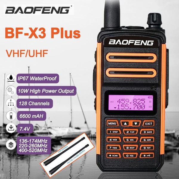 walkie talkie 2021 baofeng ip67 waterproof s5 plus bf x3 high power long range tri-band ham cb radio hf transceiver
walkie talkie 2021 baofeng ip67 waterproof s5 plus bf x3 high power long range tri-band ham cb radio hf transceiver