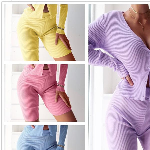 2pcs knitting set deep womens tracksuits v neck single botton crop shorts casual homewear woman clothes, Gray
2pcs knitting set deep womens tracksuits v neck single botton crop shorts casual homewear woman clothes, Gray