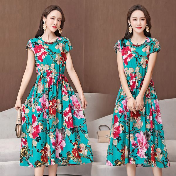 summer women print casual dresses short sleeve middle-aged loose vintage o-neck plus size plaid skirts, Black;gray
summer women print casual dresses short sleeve middle-aged loose vintage o-neck plus size plaid skirts, Black;gray