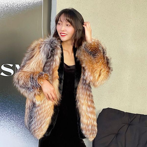 women's fur & faux real featured whole leather coat simple street warm winter with mink 2021, Black
women's fur & faux real featured whole leather coat simple street warm winter with mink 2021, Black