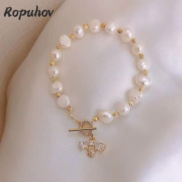 link, chain ropuhov 2021 fresh water pearl jewelry charm bracelets couple bracelet gift set for women luxury, Black
link, chain ropuhov 2021 fresh water pearl jewelry charm bracelets couple bracelet gift set for women luxury, Black