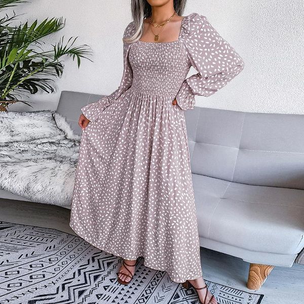 casual dresses 2022 spring elegant floral print autumn party dress square neck long sleeve women fashion loose, Black;gray
casual dresses 2022 spring elegant floral print autumn party dress square neck long sleeve women fashion loose, Black;gray