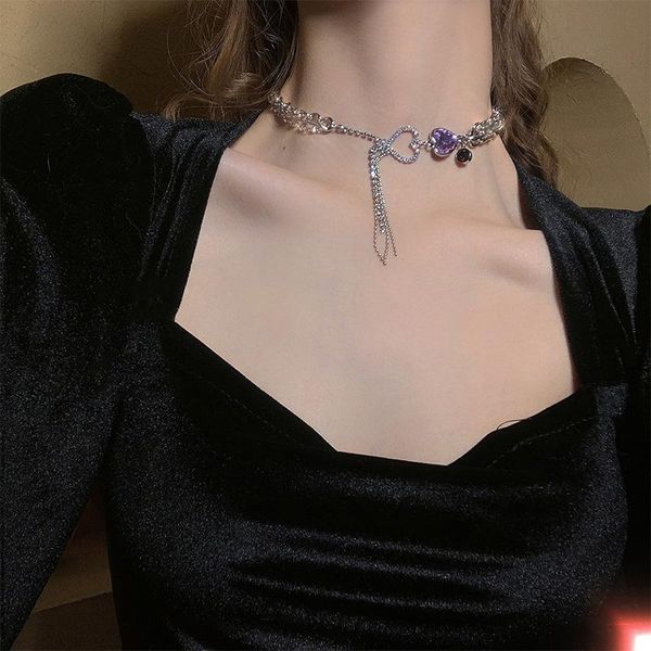 pendant necklaces simple fashion love rhinestone with zircon chain necklace temperament personality clavicle wedding for female wholesale, Silver
pendant necklaces simple fashion love rhinestone with zircon chain necklace temperament personality clavicle wedding for female wholesale, Silver