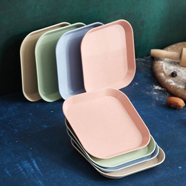 dishes & plates 4pcs/set dessert plate pure natural wheat square snack straw bowl sauce seasoning dish degradable eco-friendly tableware
dishes & plates 4pcs/set dessert plate pure natural wheat square snack straw bowl sauce seasoning dish degradable eco-friendly tableware