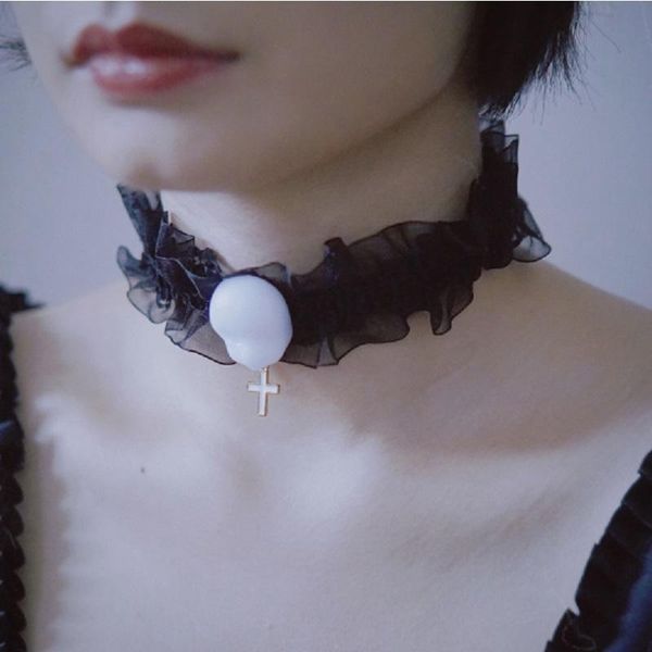 chokers harajuku gothic punk doll cross lace black choker necklace women girls fashion accessories, Golden;silver
chokers harajuku gothic punk doll cross lace black choker necklace women girls fashion accessories, Golden;silver