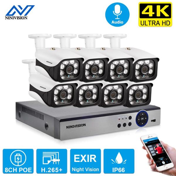 h.265+ 8ch 8mp poe security camera system kit audio record rj45 ip outdoor waterproof cctv video surveillance nvr set wireless kits
h.265+ 8ch 8mp poe security camera system kit audio record rj45 ip outdoor waterproof cctv video surveillance nvr set wireless kits