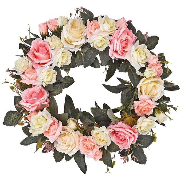decorative flowers & wreaths artificial rose flower wreath - door 13.7 inch fake spring for front door, wall, wedding, home decor
decorative flowers & wreaths artificial rose flower wreath - door 13.7 inch fake spring for front door, wall, wedding, home decor
