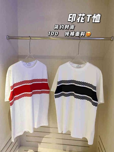2022 factory wholesale new color blocking stripe old flower letter short t-shirt lovers' lower shelf loose fashion half sleeve elastic, White
2022 factory wholesale new color blocking stripe old flower letter short t-shirt lovers' lower shelf loose fashion half sleeve elastic, White