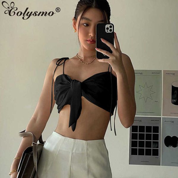 colysmo summer tank spaghetti strap ruched lace up y2k crop women party club solid color black basic cami 210527, White
colysmo summer tank spaghetti strap ruched lace up y2k crop women party club solid color black basic cami 210527, White