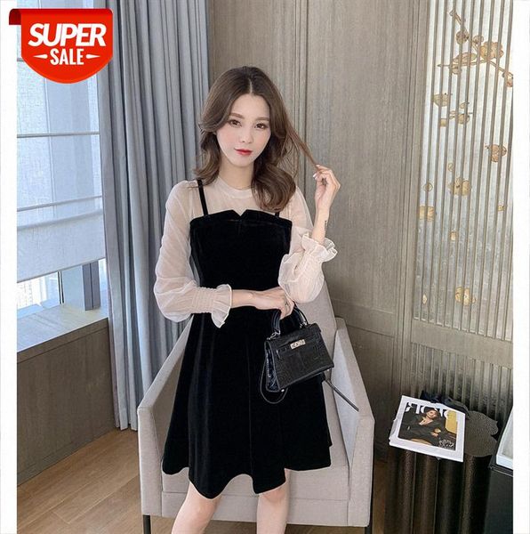 factory direct supply net red korean chiffon stitching hepburn style small black dress a-line tide #0z8b, Black;gray
factory direct supply net red korean chiffon stitching hepburn style small black dress a-line tide #0z8b, Black;gray