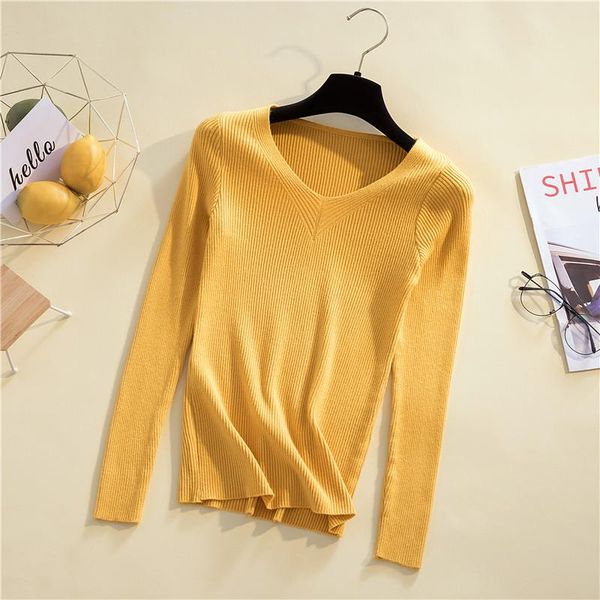 women's sweaters 2021 autumn and winter sweater women long sleeve pullover solid fashion v-neck slim jumper female knit, White;black
women's sweaters 2021 autumn and winter sweater women long sleeve pullover solid fashion v-neck slim jumper female knit, White;black