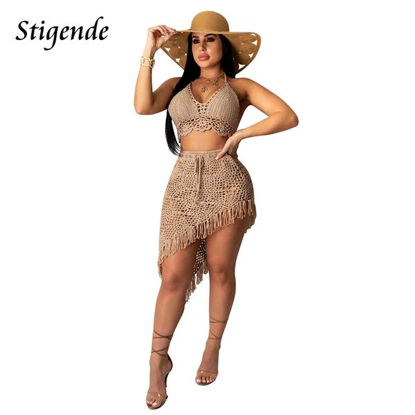 stigende women irregular two piece skirt cover up summer beach 2 piece knitted swim set bandage hollow out crochet swimsuit, White;black
stigende women irregular two piece skirt cover up summer beach 2 piece knitted swim set bandage hollow out crochet swimsuit, White;black