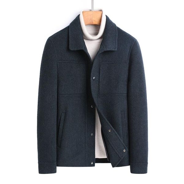 men's wool & blends mens jacket men coat short warm fashion, Black
men's wool & blends mens jacket men coat short warm fashion, Black