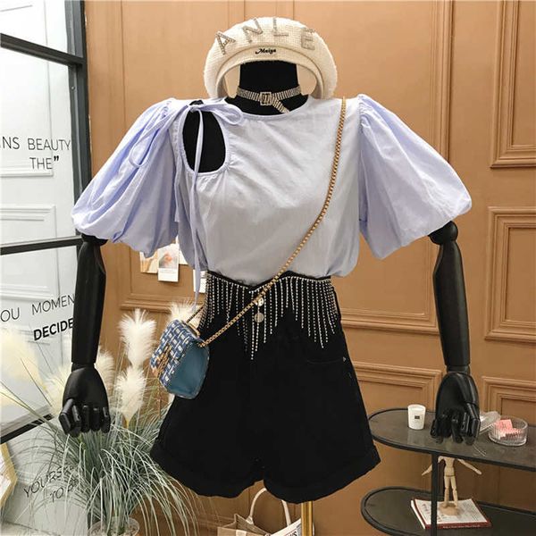 summer solid color women's pleated shirts chic design drawstring hollow puff sleeve blouse 210525, White
summer solid color women's pleated shirts chic design drawstring hollow puff sleeve blouse 210525, White