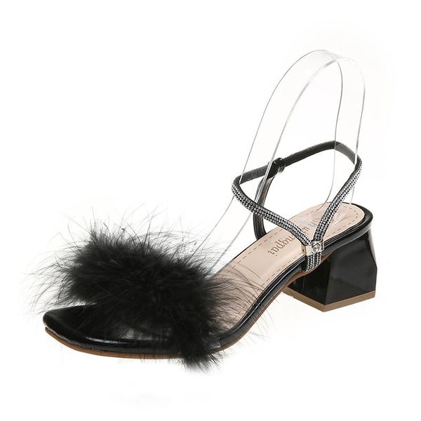 sandals summer women pumps t-stage fur crystal strap open toe dancing square high heel party wedding shoes black mujer
sandals summer women pumps t-stage fur crystal strap open toe dancing square high heel party wedding shoes black mujer