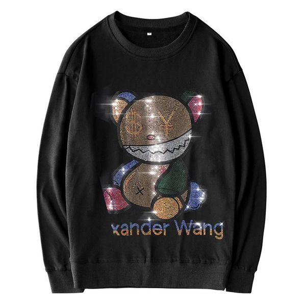 women's hoodies & sweatshirts oversized drilling diamond cartoon for women long sleeve o-neck loose letters pullovers female h007, Black
women's hoodies & sweatshirts oversized drilling diamond cartoon for women long sleeve o-neck loose letters pullovers female h007, Black
