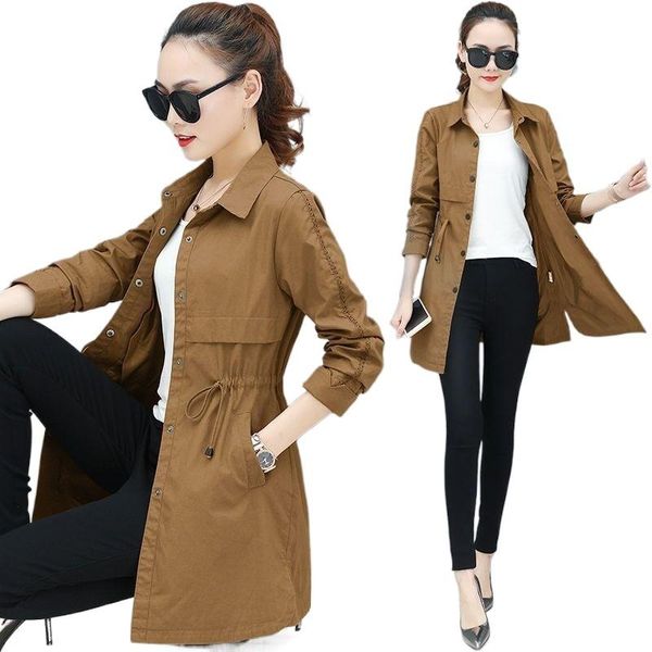 women's wool & blends autumn spring and jacket mid-length korean style windbreaker slim all-match trend, Black
women's wool & blends autumn spring and jacket mid-length korean style windbreaker slim all-match trend, Black
