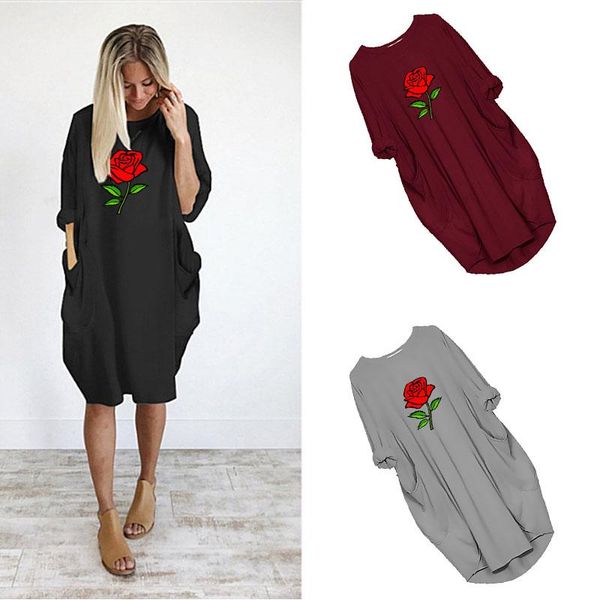 casual dresses dress women rose print pocket loose vintage party autumn girls clothes kawaii womens plus size -5xl vestido 2021, Black;gray
casual dresses dress women rose print pocket loose vintage party autumn girls clothes kawaii womens plus size -5xl vestido 2021, Black;gray