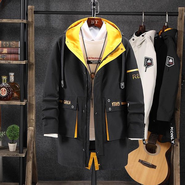 men's trench coats 2021 spring/autumn korean slim windbreaker men hooded printed overcoats casual long male -3xl, Tan;black
men's trench coats 2021 spring/autumn korean slim windbreaker men hooded printed overcoats casual long male -3xl, Tan;black