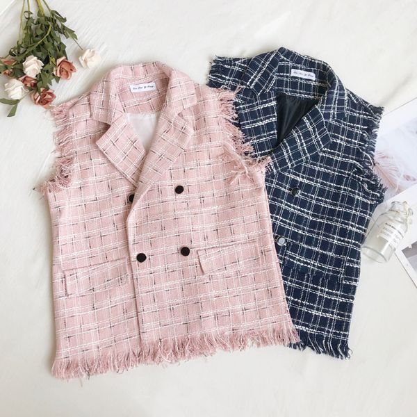 2021 spring summer women's plaid tweed sleeveless fashionable lady sweater vest vintage wool jacket, Black;brown
2021 spring summer women's plaid tweed sleeveless fashionable lady sweater vest vintage wool jacket, Black;brown