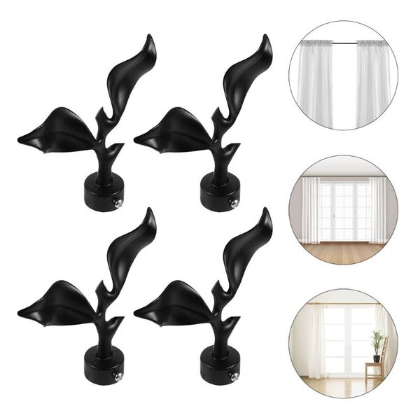 curtain & drapes 4pcs useful pole plug end rod finals decorative roman