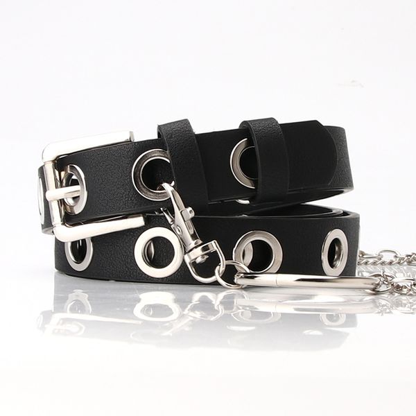 european and american rock circle chain full hole belt womens simple all-match punk concave shape pants belt retro, Black;brown
european and american rock circle chain full hole belt womens simple all-match punk concave shape pants belt retro, Black;brown