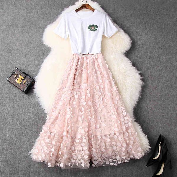 dress european and american women's dresses for spring short sleeved sequined t-shirt applique embroidered skirt fashion suit bsi0, White
dress european and american women's dresses for spring short sleeved sequined t-shirt applique embroidered skirt fashion suit bsi0, White
