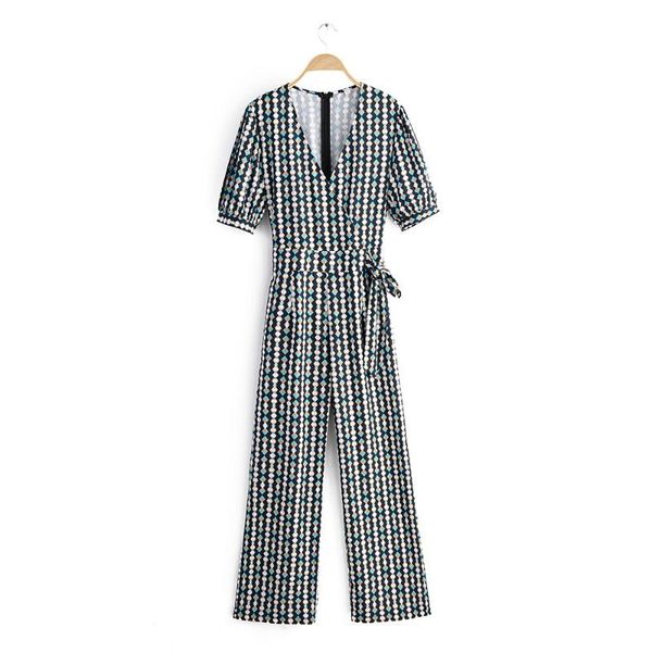 women's jumpsuits & rompers 2021 women vintage cross v neck diamond print casual slim ladies retro puff sleeve lace up pants chic siame, Black;white
women's jumpsuits & rompers 2021 women vintage cross v neck diamond print casual slim ladies retro puff sleeve lace up pants chic siame, Black;white
