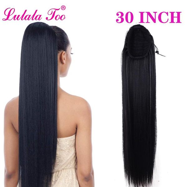 synthetic wigs 30 inch long silky straight ponytail for women fake hairpiece pony tail wrap around clip in hair, Black
synthetic wigs 30 inch long silky straight ponytail for women fake hairpiece pony tail wrap around clip in hair, Black