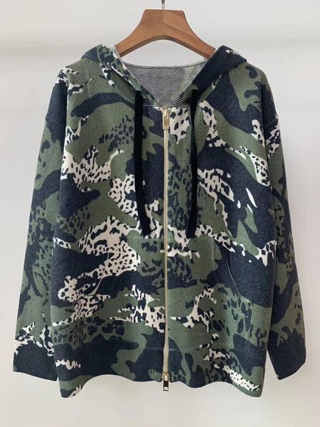 sweaters women camouflage leopard print sweater hooded long sleeve zipper cashmere cardigan, White;black
sweaters women camouflage leopard print sweater hooded long sleeve zipper cashmere cardigan, White;black