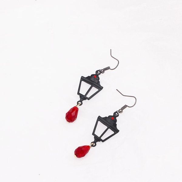 dangle & chandelier women jewelry british style gothic punk earl castle unglazed black street lamp red stone drop hook earrings vge091, Silver
dangle & chandelier women jewelry british style gothic punk earl castle unglazed black street lamp red stone drop hook earrings vge091, Silver