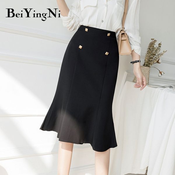 womens skirts buttons slim retro work wear office ladies skirt knee-length ruffles chic high waist lining package hip 210427, Black
womens skirts buttons slim retro work wear office ladies skirt knee-length ruffles chic high waist lining package hip 210427, Black