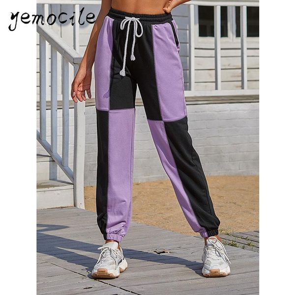 european and american retro women pants panelled high waist loose causal sports trousers 2021 street female pant women's & capris, Black;white
european and american retro women pants panelled high waist loose causal sports trousers 2021 street female pant women's & capris, Black;white