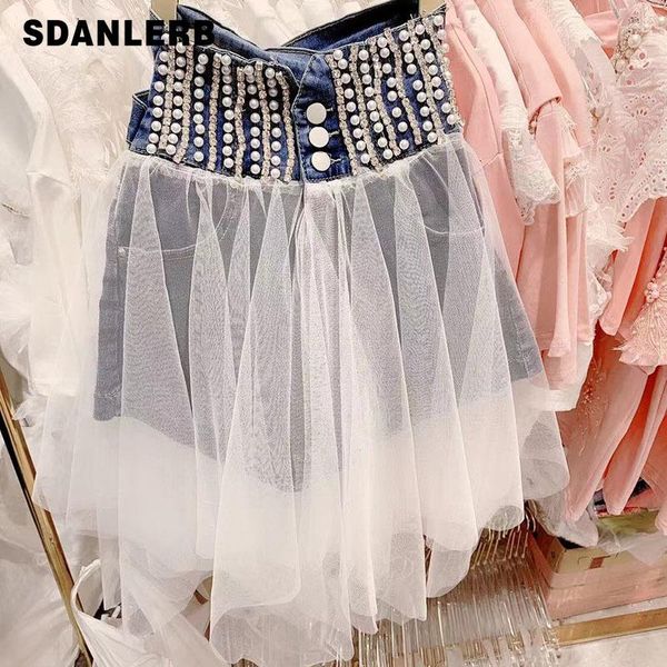 summer women short skirt beads rhinestones fake two pieces high waist stitching pants with bubble denim shorts women's jeans, Blue
summer women short skirt beads rhinestones fake two pieces high waist stitching pants with bubble denim shorts women's jeans, Blue