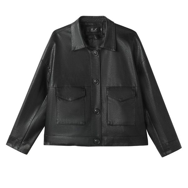 women's leather & faux women autumn black soft jackets single breasted coat pockets designer korean clothing female outerwear
women's leather & faux women autumn black soft jackets single breasted coat pockets designer korean clothing female outerwear