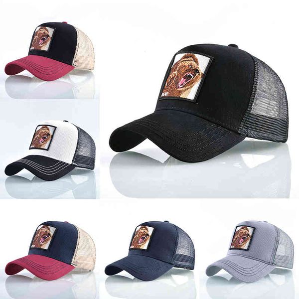 men animal embroidered bear mesh baseball caps hip-hop trucker outdoor sport sunhat women breathable snapback adjust hat, Blue;gray
men animal embroidered bear mesh baseball caps hip-hop trucker outdoor sport sunhat women breathable snapback adjust hat, Blue;gray