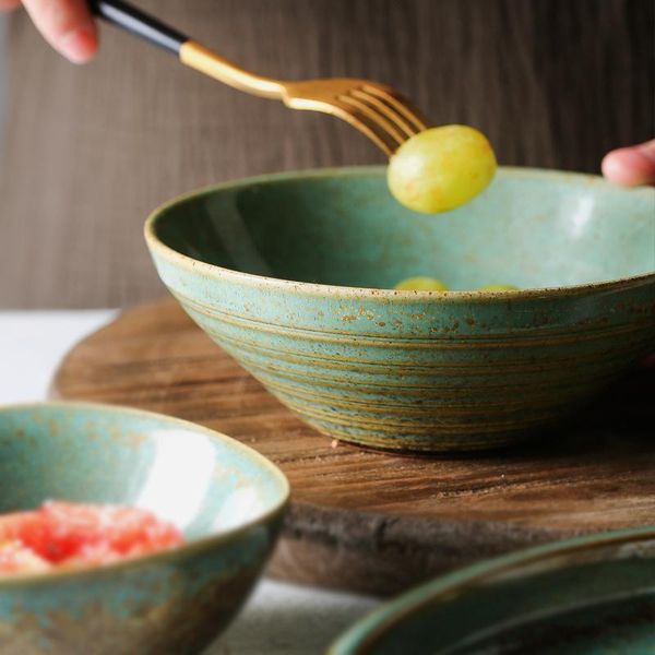 bowls japanese green ceramic noodle soup bowl household 8-inches tableware handmade large capacity fruit salad dessert
bowls japanese green ceramic noodle soup bowl household 8-inches tableware handmade large capacity fruit salad dessert
