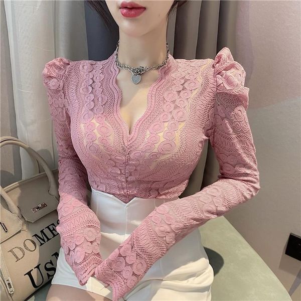 women's blouses & shirts girls lace tees female v-neck full puff sleeve elegant sweet 2021 spring stretchy shirt for women, White
women's blouses & shirts girls lace tees female v-neck full puff sleeve elegant sweet 2021 spring stretchy shirt for women, White