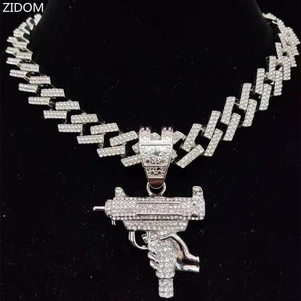 pendant necklaces men women hip hop iced out bling submachine gun necklace 13mm rhombus cuban chain hiphop fashion charm jewelry, Silver
pendant necklaces men women hip hop iced out bling submachine gun necklace 13mm rhombus cuban chain hiphop fashion charm jewelry, Silver