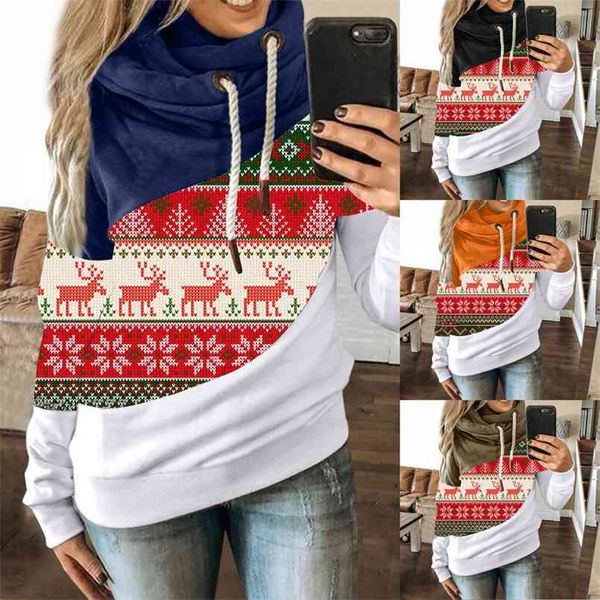christmas print color matching hoodies autumn and winter long-sleeved hooded pullover feminine fashion sweatshirt women 210517, Black
christmas print color matching hoodies autumn and winter long-sleeved hooded pullover feminine fashion sweatshirt women 210517, Black