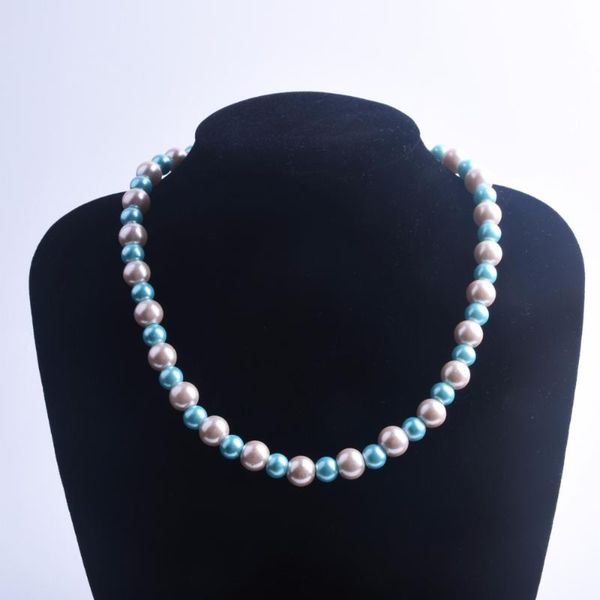 chokers pink and light blue pearl necklace, 8mm 10mm glass necklace,wedding jewelry ,bridesmaid ,single strand mixed, Golden;silver
chokers pink and light blue pearl necklace, 8mm 10mm glass necklace,wedding jewelry ,bridesmaid ,single strand mixed, Golden;silver