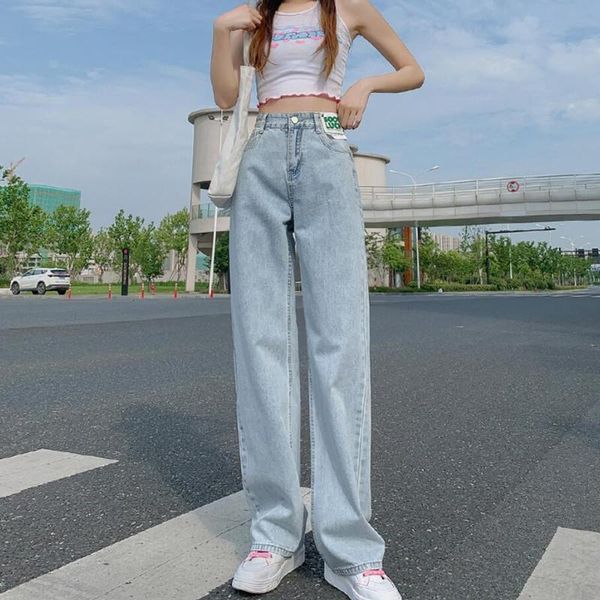 women's jeans autumn high waist female casual wide leg pants women fashion trousers full length loose denim s1255, Blue
women's jeans autumn high waist female casual wide leg pants women fashion trousers full length loose denim s1255, Blue