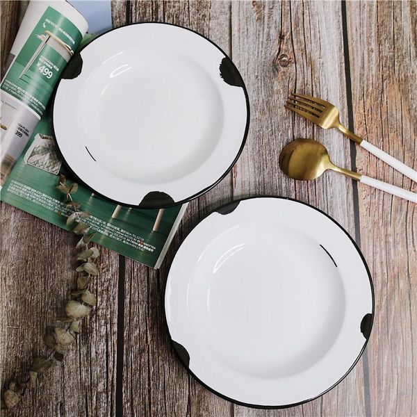 dishes & plates 20 cm enamel antique made classic american breakfast plate household thickened tableware dish
dishes & plates 20 cm enamel antique made classic american breakfast plate household thickened tableware dish