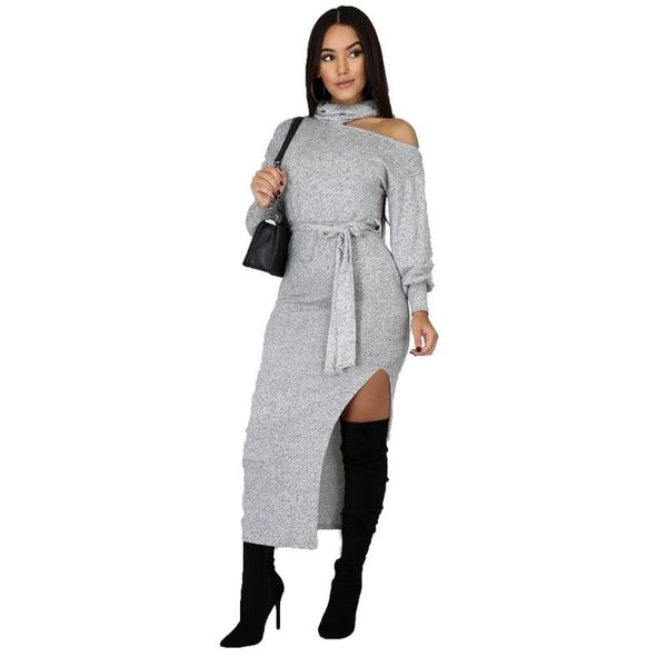 casual dresses echoine autumn winter knitted sweater split midi dress off shoulder long sleeve elegant slim bodycon women vestidos, Black;gray
casual dresses echoine autumn winter knitted sweater split midi dress off shoulder long sleeve elegant slim bodycon women vestidos, Black;gray