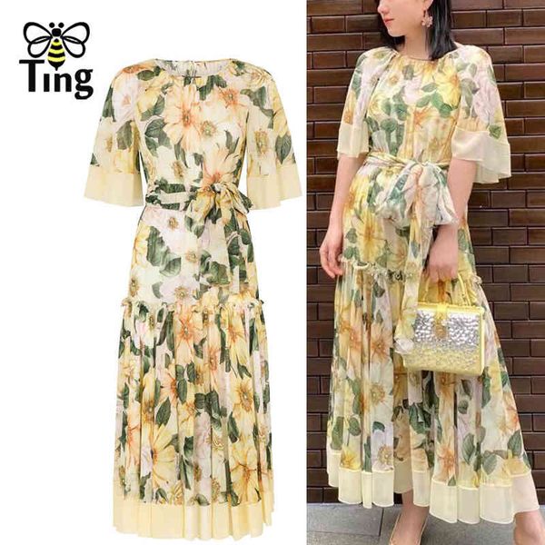summer fashion floral print yellow ruffles chiffon women dress elegant vintage street casual chic vestidos frocks 210513, Black;gray
summer fashion floral print yellow ruffles chiffon women dress elegant vintage street casual chic vestidos frocks 210513, Black;gray