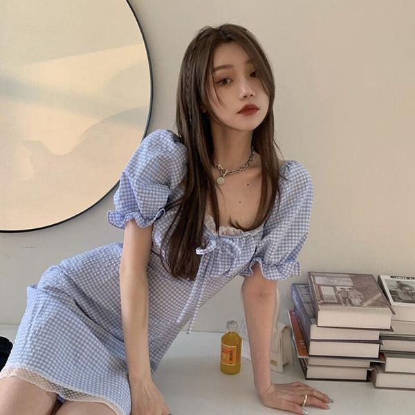 casual dresses 2021 french minority sweet salt plaid dress for women summer square-neck cinched slimming student, Black;gray
casual dresses 2021 french minority sweet salt plaid dress for women summer square-neck cinched slimming student, Black;gray