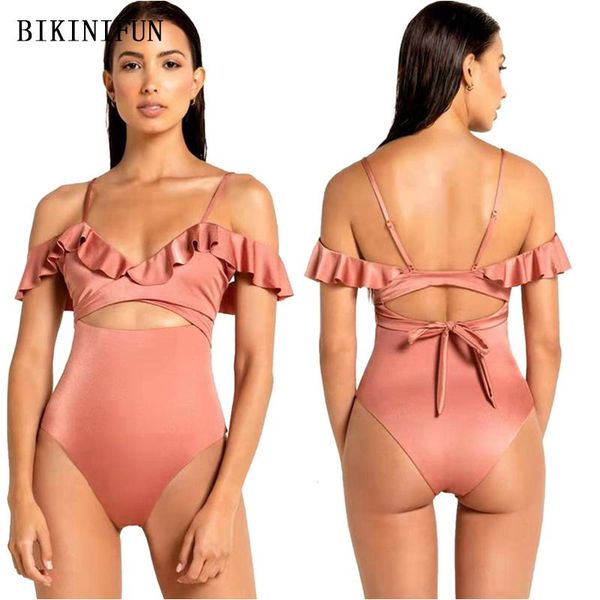 off shoulder monokini women solid pink swimsuit lotus ruffled swimwear s-xl girl cross chest one piece suit beachwear one-piece suits
off shoulder monokini women solid pink swimsuit lotus ruffled swimwear s-xl girl cross chest one piece suit beachwear one-piece suits